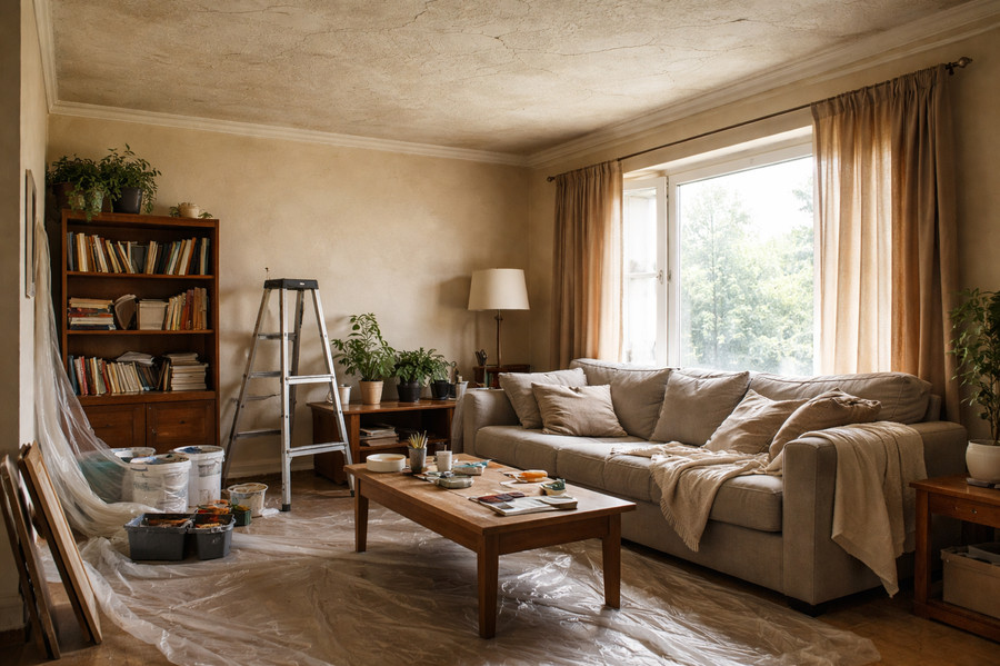 Renovasi plafon kalsiboard