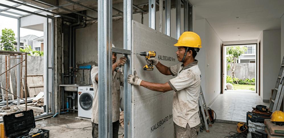 Pemasangan kalsiboard