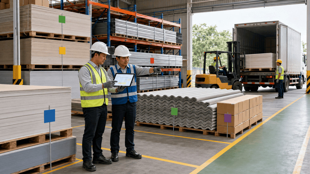 Memastikan material proyek tersedia